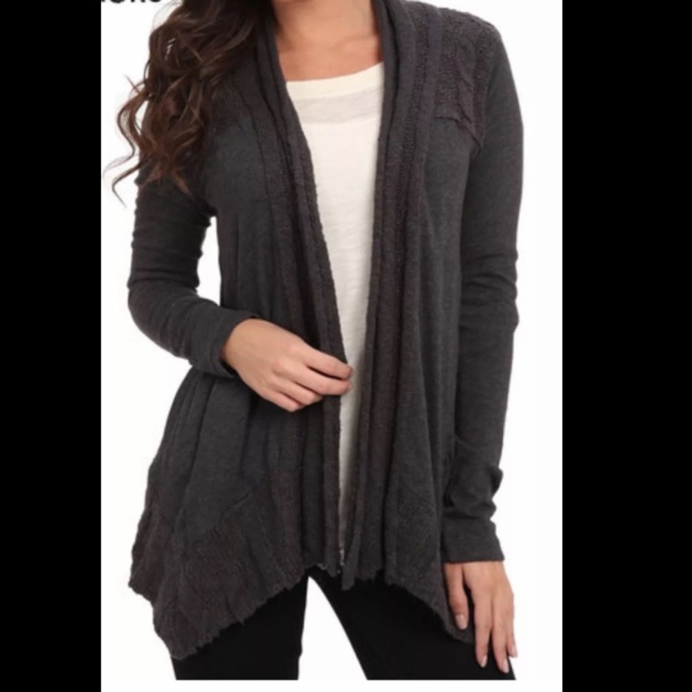Cardigan Sweater Yoga Knit SOFT Lucky Lotus Small Tunic Open